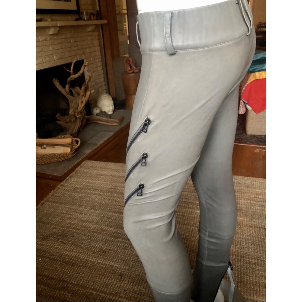 NWOT Thomas Wylde grey Stretch leather pants XS - Picture 8 of 8